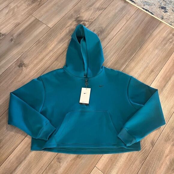Nike Teal‎ Cropped Athletic Workout Pullover Women Medium - NWT - Picture 1 of 6